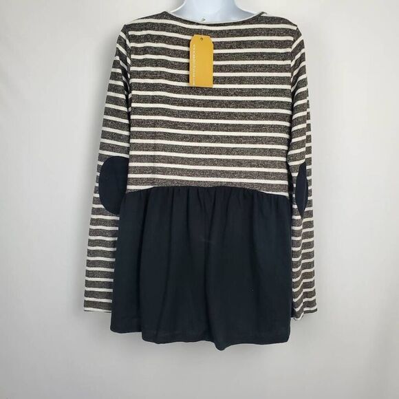 Andree by unit Large Stripe Black White Sweater - Picture 3 of 6